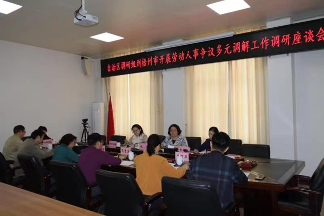 自治區(qū)聯(lián)合調(diào)研組赴我市調(diào)研勞動人事爭議多元調(diào)解工作