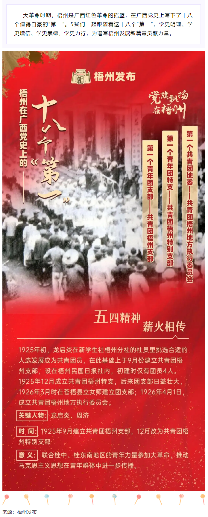 【職工學黨史】梧州的18個&ldquo;第一&rdquo;之⑾丨廣西第一個共青團地委、第一個青年團特支、第一個青年團支部.png